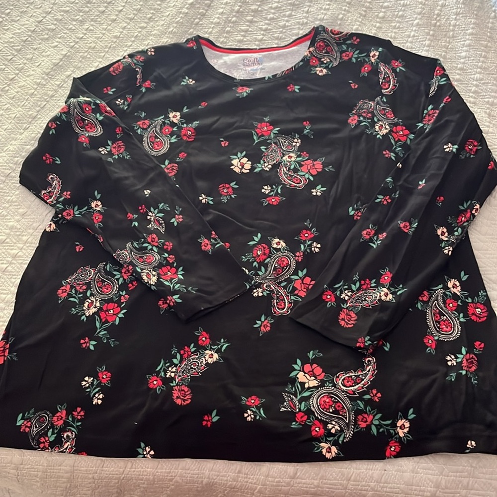 Women’s plus Croft and Barrow classic long sleeve tee - Picture 4 of 6